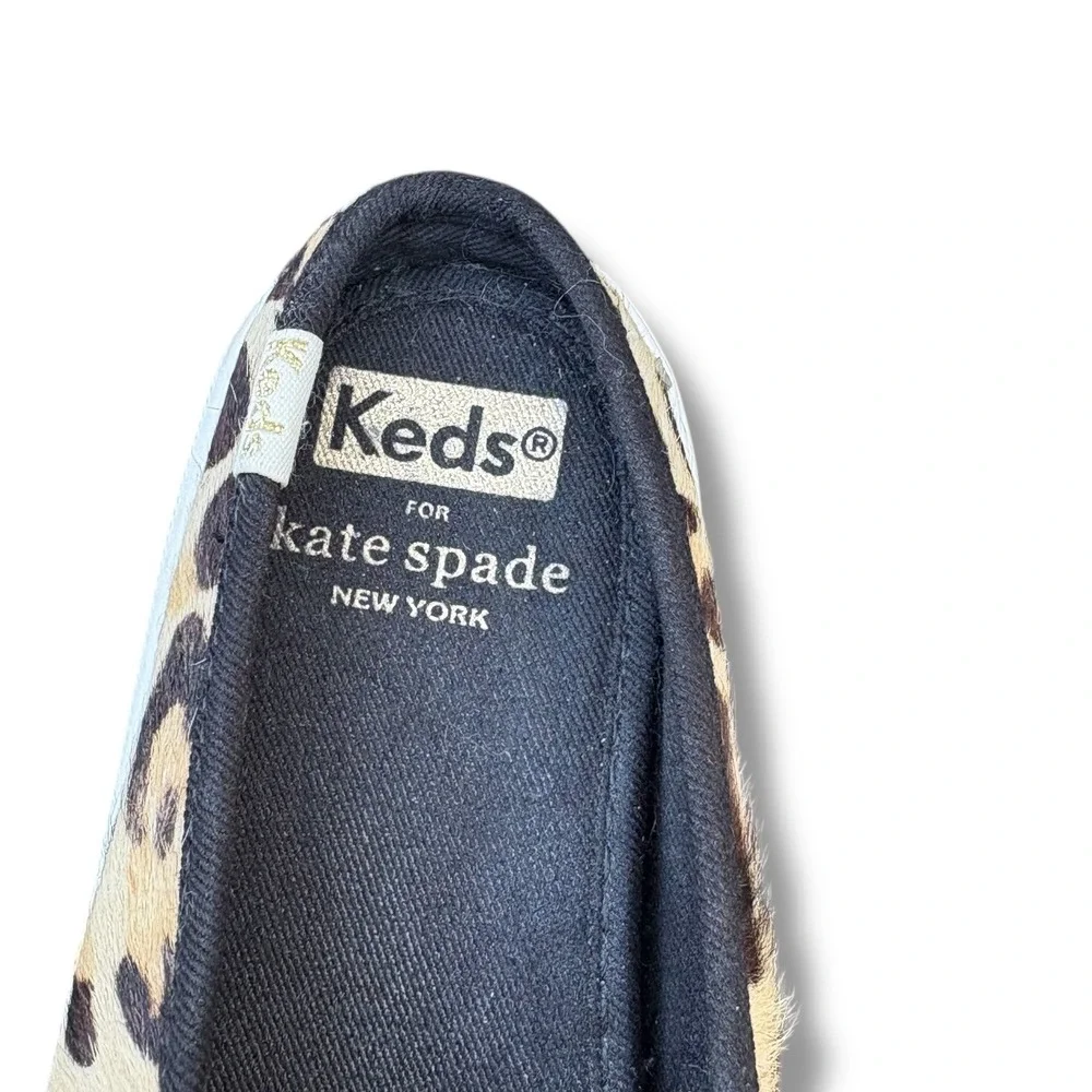 Kate Spade Keds Leopard Print Calf Hair‎ Double Decker Mule Sneakers Women